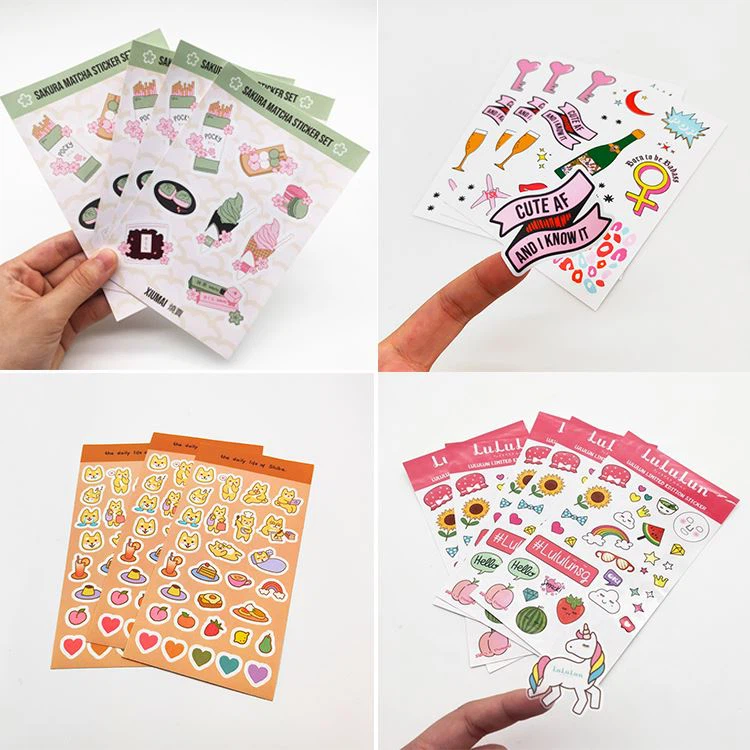 kiss cut stickers sheet