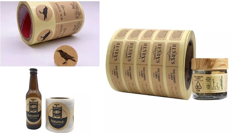 kraft sticker labels for bottle
