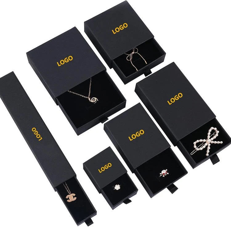 black cardboard jewelry boxes