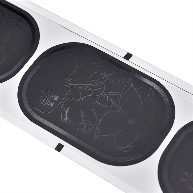 Spot UV waterproof vinyl labels BLACK